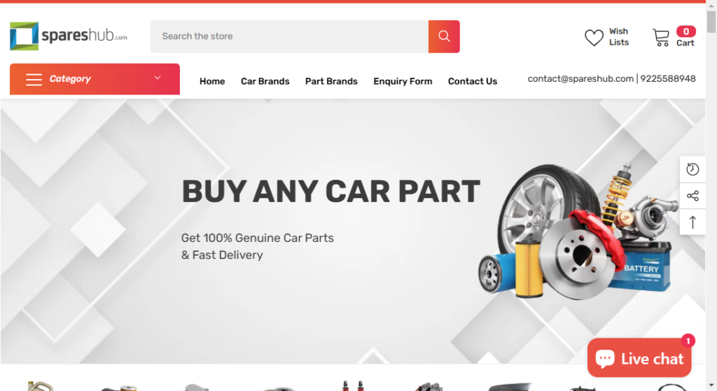 SparesHub Auto Parts - Buy high-quality car spare parts and accessories online at SparesHub.